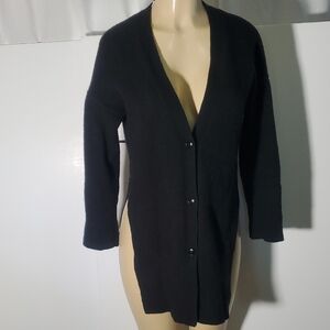 Everlane Wool & Cashmere Classic Black Women's Cardigan Sweater Size S